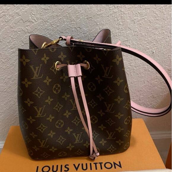 Nwt- authentic- Louis Vuitton- Monogram Neonoe MM Rose Poudre - Picture 7 of 15